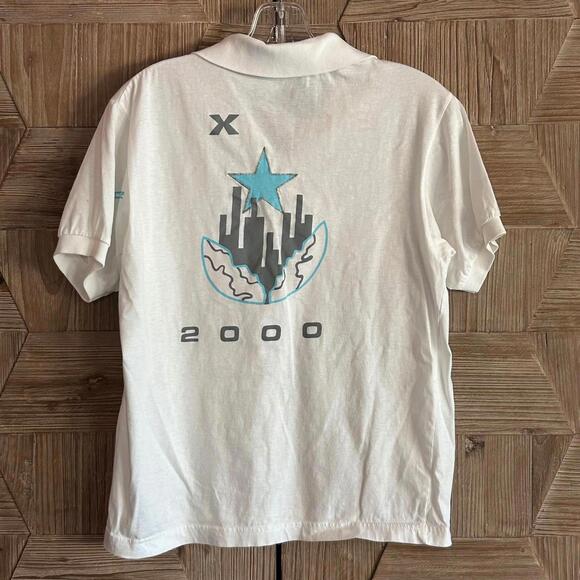 IXSPA Womens White Short Sleeve Polo Shirt Size S Activewear 90s - Picture 3 of 4